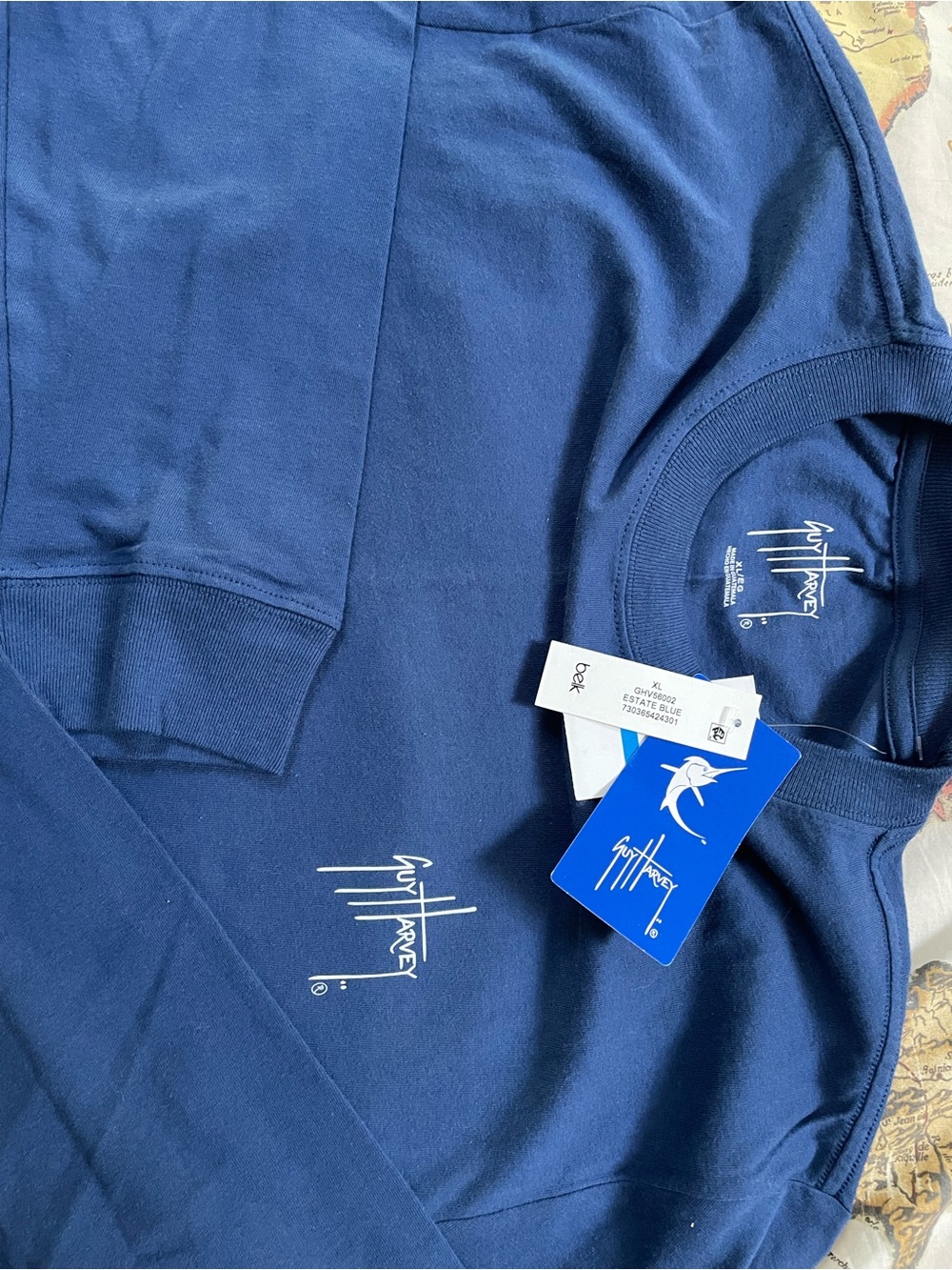Bundle of two Guy Harvey Navy Long Sleeve Graphic Tee. Both XL - Picture 5 of 7